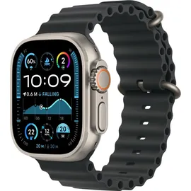 Apple Watch Ultra Ocean Armband 49 mm Verlängerung Schwarz Titan Natur