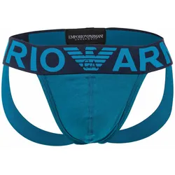 EMPORIO ARMANI Herren Jockstrap - Jock, Tanga Slip, Stretch Cotton, Megalogo Petrol XL