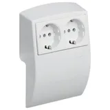 Tehalit Geräteträger mit Doppelsteckdose L 2250 rws