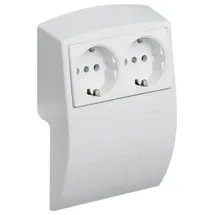 Tehalit Geräteträger mit Doppelsteckdose L 2250 rws