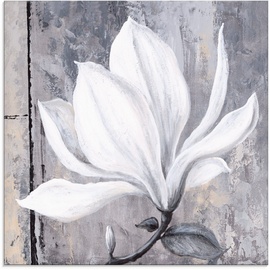 Artland Glasbild »Klassische Magnolie«, Blumen, (1 St.), grau