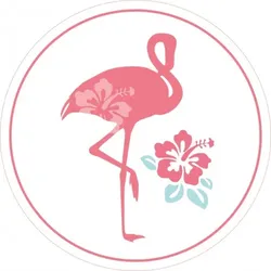 Mank Deckchen Ingo, Tissue mit Folienbeschichtung, Ø 90 mm, 250 Stück - Untersetzer Flamingo Einweg