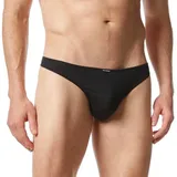 Bruno Banani Herren String schwarz Mikrofaser/Funktion unifarben, schwarz, NOS