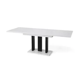 endo-moebel Esstisch, Weiß Hochglanz, Holzwerkstoff, Rechteckig,Rechteckig, 80x76x130 cm, Esszimmer, Tische, Esstische