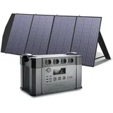 ALLPOWERS Tragbares Powerstation (S2000 Pro) 1451Wh Mobiler Stromspeicher AKKU Solar Generator 2400W (Spitze 4000W) Steckdose mit 200W Faltbares Solarpanel für Camping, Garten, Heimwerken, Notfall