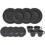Villeroy & Boch Manufacture Rock Kaffeeservice schwarz 12-teilig