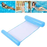Aufblasbare Wasserhängematte, Schlafsofa, 4-in-1 Aufblasbares Poolbett, Mehrzweck-faltbare Schwimmende Hängematte, Ultraleichtes Tragbares Strandschwimmbett (hellblau)