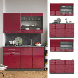 Vicco Küchenzeile Fame-Line 140 cm rot