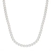 True Rebels Kette aus Edelstahl mit Perle (synth.) in schwarz | Gr.: 60 cm