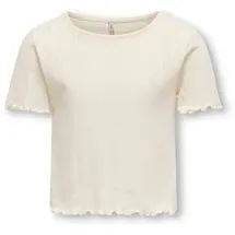 Only & Kids Damen Kogcarlotta Life S/S Top JRS Noos, Cloud Dancer, 134-140 - 134-140