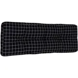 vidaXL Palettenkissen 120 x 40 x 12 cm schwarz kariert 1 St.