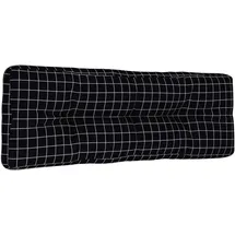 vidaXL Palettenkissen 120 x 40 x 12 cm schwarz kariert 1 St.