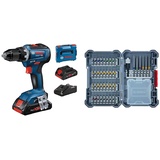 Bosch Professional Akkuschrauber GSR 18V-55 (2x 4,0 Ah ProCore Akku, in L-BOXX) + 40-tlgs. Bohrer Bit Set (Pick and Click, extra harte Schrauber Bits, mit Universalhalter) - Amazon Edition