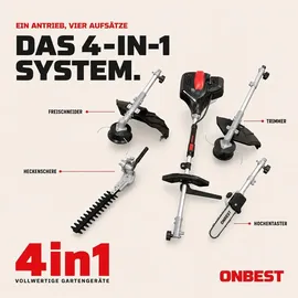 onbest MT1452 Multitool 4in1 Benzin 52cm3 1,9 PS