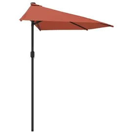 vidaXL Balkon-Sonnenschirm 300 x 150 cm terracotta halbrund