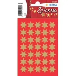 HERMA Schmucketikett Stern 16mm gold 3904 Weihnachten