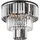 GLOBO Naxis 3-flammig rund schwarz Metall Glas