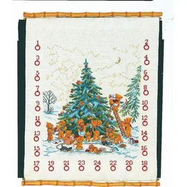 Eva Rosenstand Wandbehang Kreuzstich Set Adventskalender, Bären Zählmuster, Multifarbig