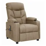 vidaXL Massagesessel mit Aufstehhilfe Taupe Stoff - Taupe