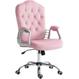 Vinsetto HOMCOM Bürostuhl Samt Rosa