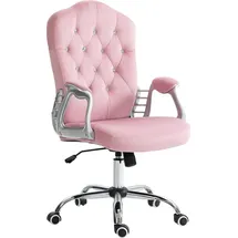 Homcom Bürostuhl Samt Rosa