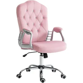 Homcom Bürostuhl Samt Rosa