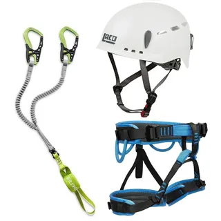 Klettersteig Komplettset Edelrid Cable Comfort VI + LACD Start + LACD Protector Helm white M