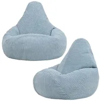 I.C.O.N. Icon Dalton Sitzsack Kinder aus Cord Eisblau -