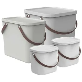 Rotho Aufbewahrungsbox Albula 43,5 x 36,5 x 47,6 cm 4-tlg. weiß