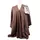 Antonio Poncho Damen Winter elegant mit praktischen Taschen - braun