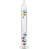 PEARL Galileisches Thermometer: Dekoratives Retro Galileo-Thermometer Classic mittlere Größe 27 cm (Goethe Thermometer, Thermometer Glas, schwimmenden Glaskugeln)