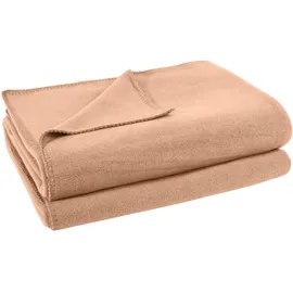 Zoeppritz Soft-Fleece Decke 220 x 240 cm sand