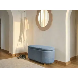 Beliani Polsterbank Hayward Blau 98 x 44 cm