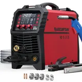 ARCCAPTAIN MIG MAG Schweißgerät 200 Ampere, 7 in 1 vollsynergisches Schweißgerät FLUX Fülldraht/MAG/MIG Schutzgas Schweißgerät/MMA/Lift TIG/Unterstützung Spool Gun/Punktschweißen, IGBT Inverter230V
