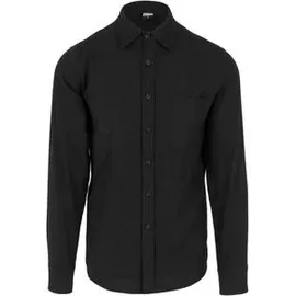 URBAN CLASSICS Basic Flanell Hemd Black L