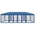 vidaXL Partyzelt mit 12 Mesh-Seitenteilen Blau 8x4 m HDPE