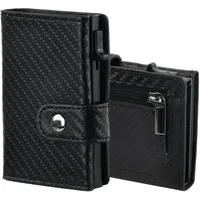 Amexo Geldbörse Herren Slim RFID Schutz Portmonee, Kartenhalter Geldbeutel Herren Mini Kartenetui Kartenhalter Pop-up Kartenhalter für Herren und Damen