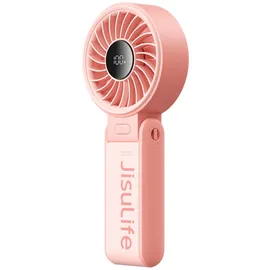 JISULIFE Life7 Handventilator – Stilvoll, 3600mAh, 5 Stufen, Rosa