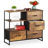 Relaxdays Kommode Industrial, HBT: 71,5 x 84 x 32,5 cm,