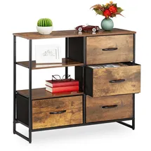Relaxdays Kommode Industrial, HBT: 71,5 x 84 x 32,5 cm,