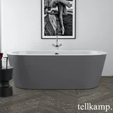 Tellkamp Solitär freistehende Ovalbadewanne 80 x 180 cm (0100-082-A/CR)