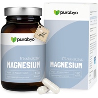 MAGNESIUM Komplex vegan | Magnesium Kapseln im Glas | Magnesium hochdosiert | Zwei-Monatsversorgung | 300 mg elementares Magnesium | Magnesium natürlich aus Meerwasser | Markenrohstoff Aquamin MG