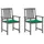 vidaXL Gartenstühle mit Kissen 2 St. Grau 2 x 2 x 2 cm