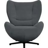 Tom Tailor HOME Loungesessel »TOM PURE«, mit Metall-Drehfuß in Schwarz grau