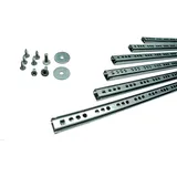 BRESKO 1 Paar (2 Stk.) 17 mm Schubladenschienen 25-50 cm Teilauszug Schubladenauszüge Kugelführung (310 mm)