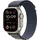 Apple Watch Ultra 2 GPS + Cellular 49 mm Titangehäuse natur, Alpine Loop blau M