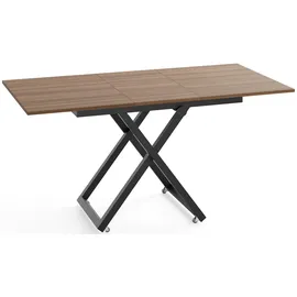 WFL GROUP Axen Braun Walnuss 120-160 x 80 x 38-75 cm