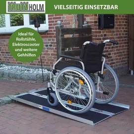 Trutzholm Rollstuhlrampe klappbar 152 cm Traglast 272 kg Alu grau schwarz beschichtet