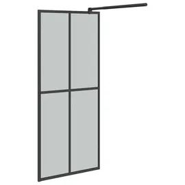 vidaXL Duschwand Walk-In-Dusche 80 x 195 cm Dunkles Sicherheitsglas