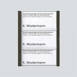 SIEDLE Namensschild graph-met kpl 200029043-00